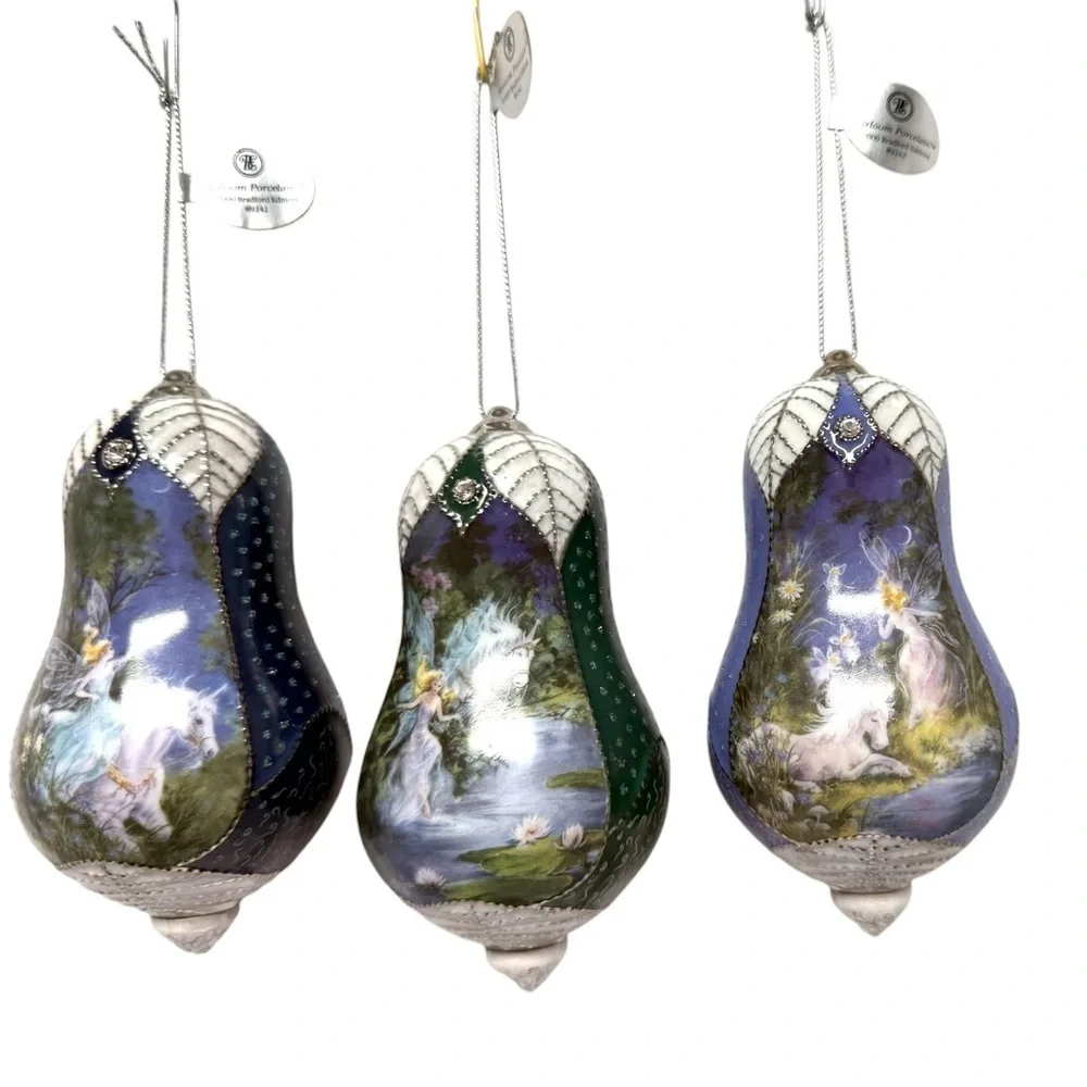 The Bradford Edition-24 Fairyland Heirloom Porcelain Ornaments RARE